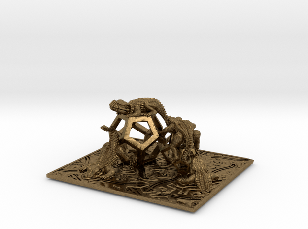 Reptiles & Dodecahedra mini sculpture Fine Art.