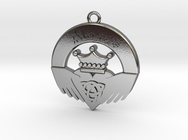 Claddagh Pendant in Polished Silver