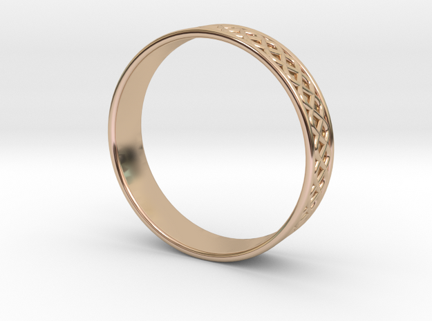 Ornamental Ring in 14k Rose Gold Plated Brass