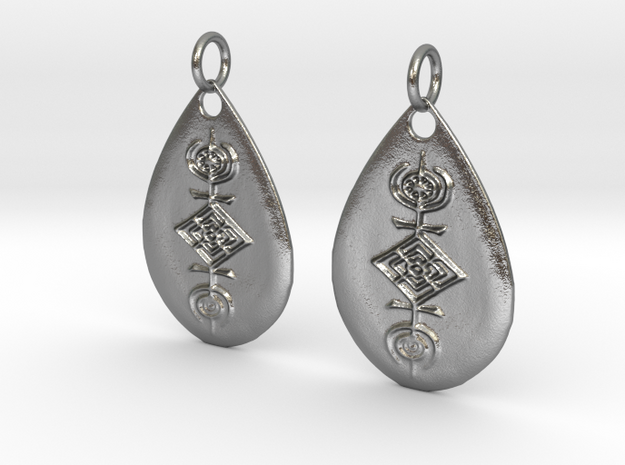 Sigil of the Cosmos earrings in Natural Silver