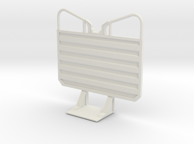 1/25 Waffle pattern cab guard headache rack, plain in White Natural Versatile Plastic