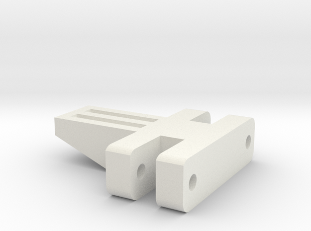 E-100 Track part 3 (small spacer)  1/16 in White Natural Versatile Plastic