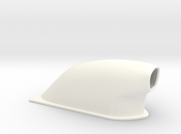 1/18 Small Pro Mod Hood Scoop in White Processed Versatile Plastic