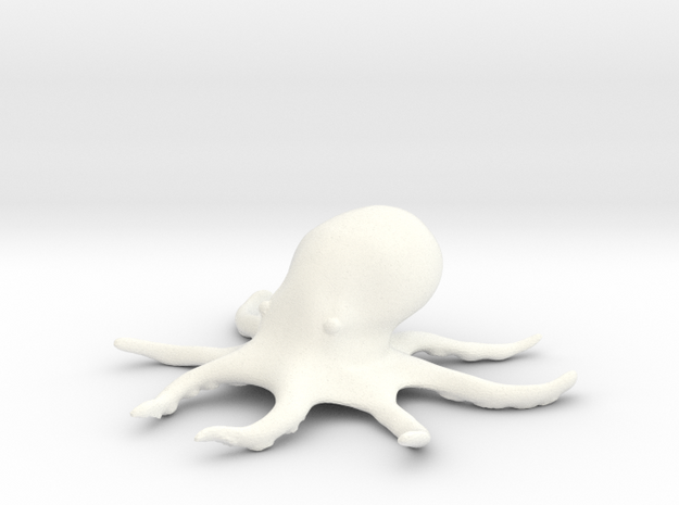 Ghost Octopus in White Processed Versatile Plastic