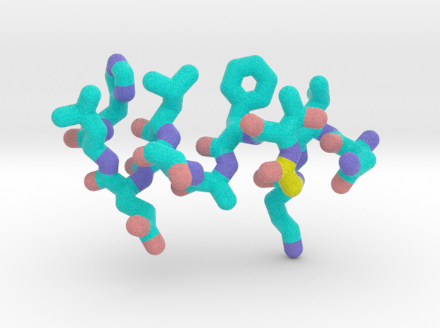 Alpha helix including glycine stick diagram in Full Color Sandstone