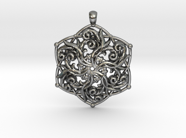 PENDANT 1 3 in Polished Silver