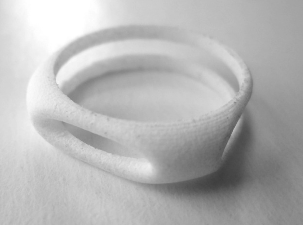 Nested Rings: Middle Ring (Size 10) in White Processed Versatile Plastic