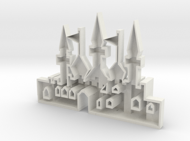 mold of an oriantal city in White Natural Versatile Plastic