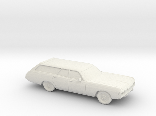 1/87 1971-72 Dodge Polara Station Wagon in White Natural Versatile Plastic