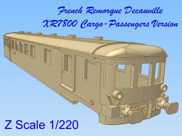 1-220 Remorque XR7800 Decauville  in Smooth Fine Detail Plastic