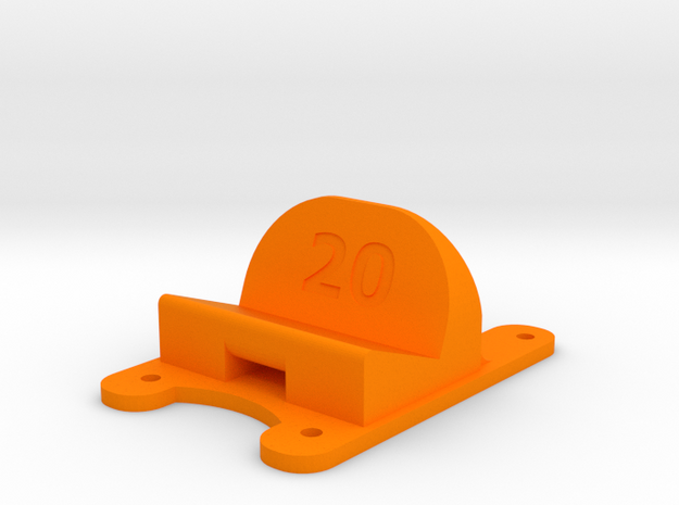 ZMR250 - 20° Action Cam Mount in Orange Processed Versatile Plastic