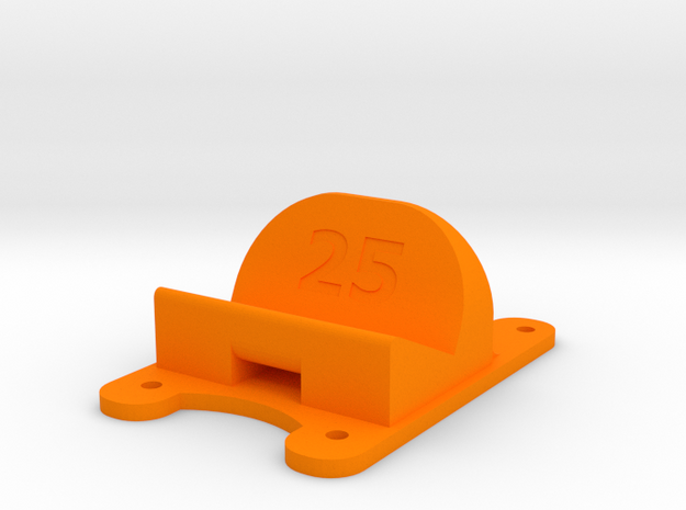 ZMR250 - 25° Action Cam Mount in Orange Processed Versatile Plastic