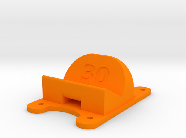 ZMR250 - 30° Action Cam Mount in Orange Processed Versatile Plastic