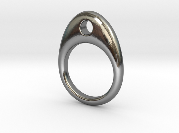 Hole Ring in Polished Silver