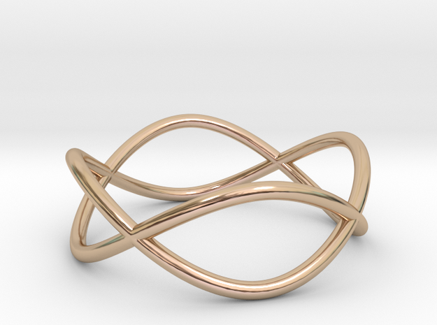 Size 8 Infinity Ring in 14k Rose Gold Plated Brass
