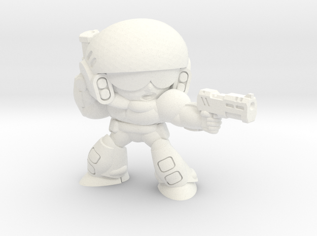 C-INF SGT. w/ DUAL SIDEARMS in White Processed Versatile Plastic