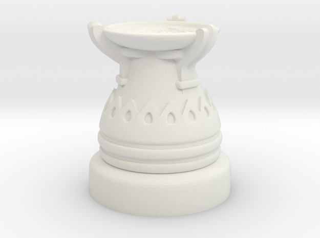 28mm Egyptian Cauldron  in White Natural Versatile Plastic
