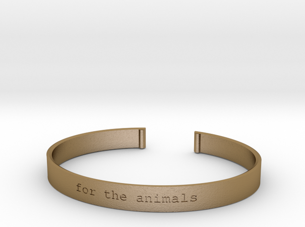 For the Animals Bracelet in Polished Gold Steel