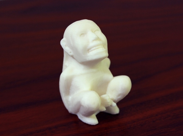 Aztec Fertility Idol in White Natural Versatile Plastic