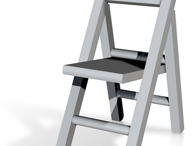 1:72 Wooden Folding Chair in Tan Fine Detail Plastic