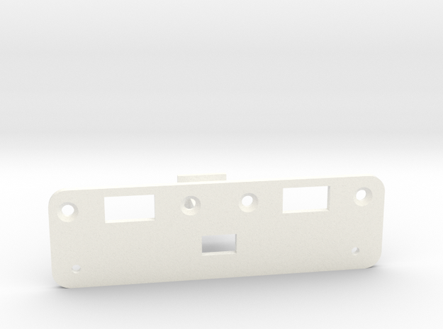 Rollers to Switch Conversion Bracket - Jazzmaster in White Processed Versatile Plastic