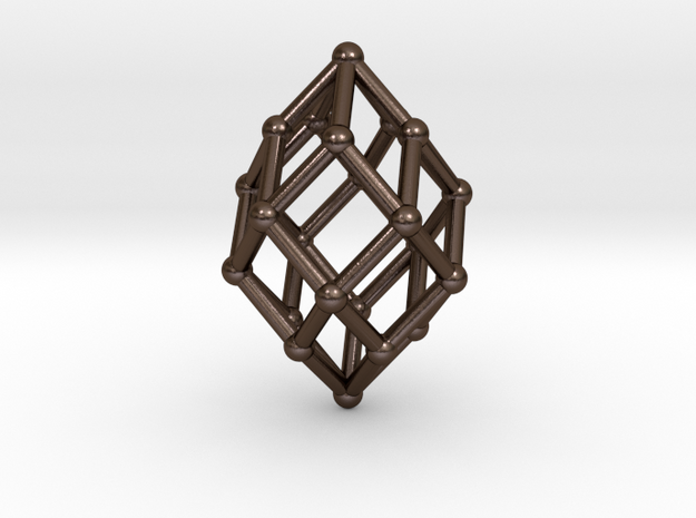 0517 Polar Zonohedron V&E [5] #002 in Polished Bronze Steel