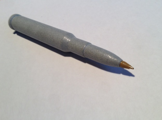 Bullet Pen in White Natural Versatile Plastic