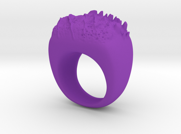 Moon Ring in Purple Processed Versatile Plastic