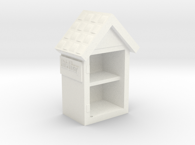 Little Library Part# 1: Bookshelf in White Processed Versatile Plastic