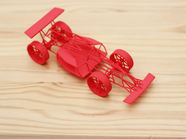 Race Car in Red Processed Versatile Plastic