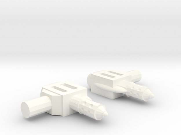 Superion Backpack Connectors in White Processed Versatile Plastic