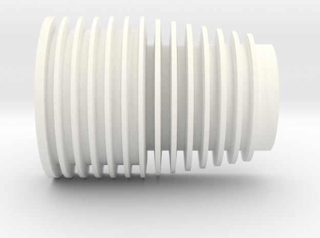 Merr Sonn Cylinder (Half) in White Processed Versatile Plastic