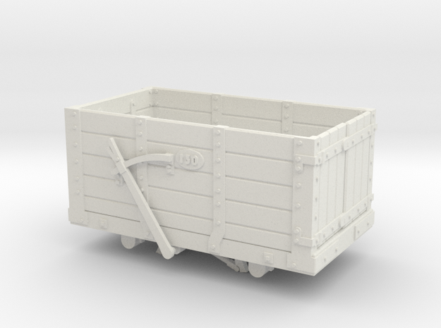 FR Wagon No. 130 7mm Scale in White Natural Versatile Plastic