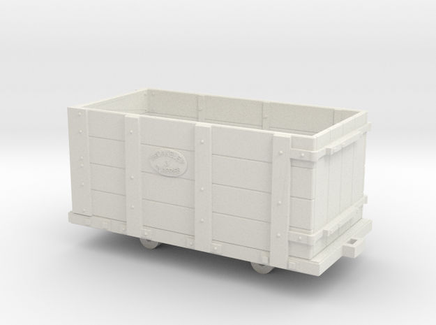 Oakeley Quarry Wagon 7mm Scale in White Natural Versatile Plastic
