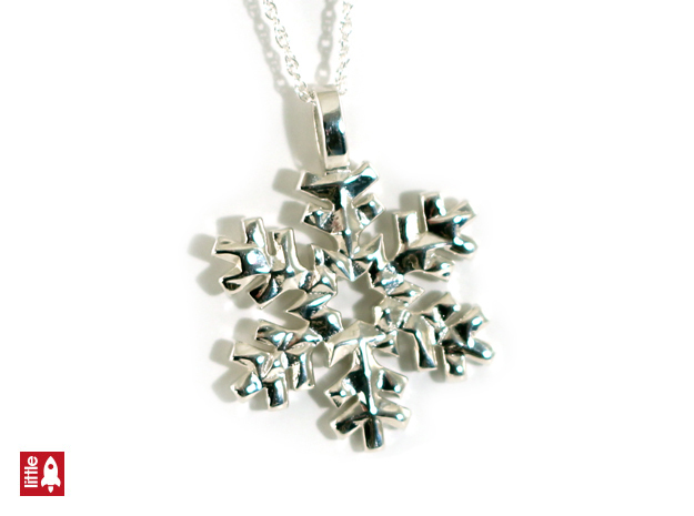 Snowflake sparkle in Polished Silver