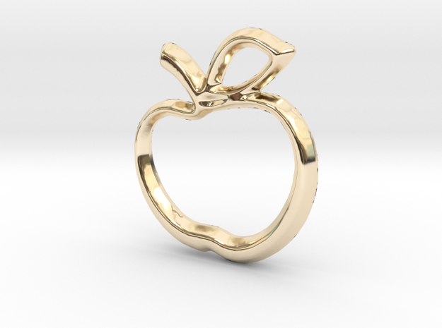 Apple Charm - 11mm in 14K Yellow Gold