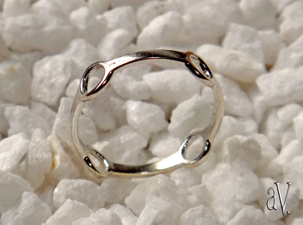 Four Ring Ring in Natural Silver: 5 / 49