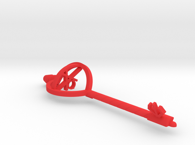 Key Of Courage in Red Processed Versatile Plastic