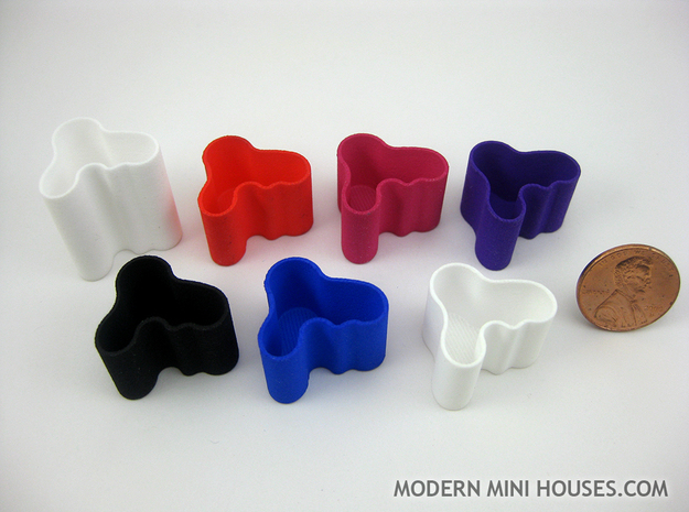 Modern Vase 1:12 scale in White Processed Versatile Plastic