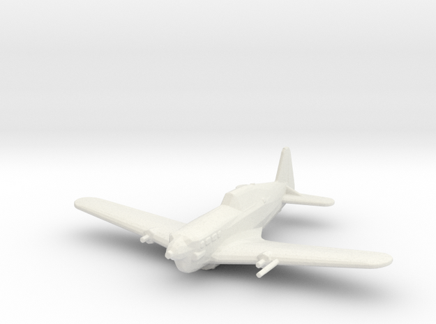 Morane-Saulnier M.S.406 in White Natural Versatile Plastic: 1:200