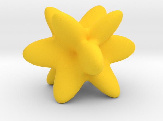 0519 F(u,v) Fresnel 2 (d=6.0 cm) in Yellow Processed Versatile Plastic