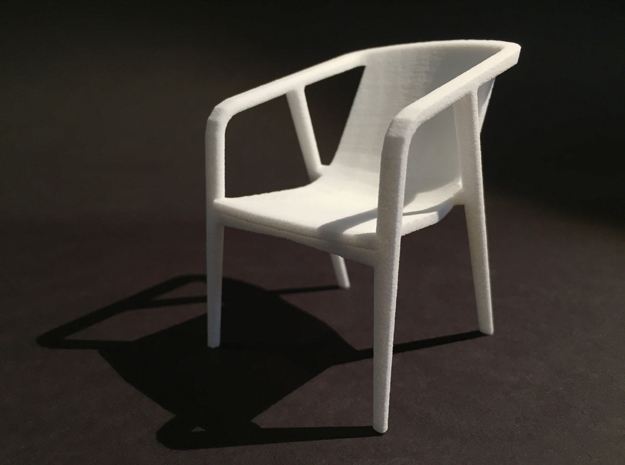 Pilot Guest Chair 1-12 scale in White Natural Versatile Plastic