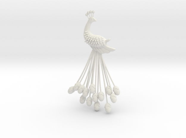 Far Cry Pagan Min peacock brooch in White Natural Versatile Plastic