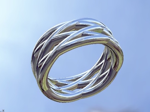 Astro: Stargazer’s Ring, UK Size M (US Size 6¼)   in Rhodium Plated Brass
