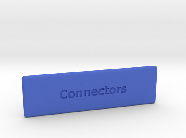 Chameleon 64 housing "Connectors" (cover - part 2) in Blue Processed Versatile Plastic