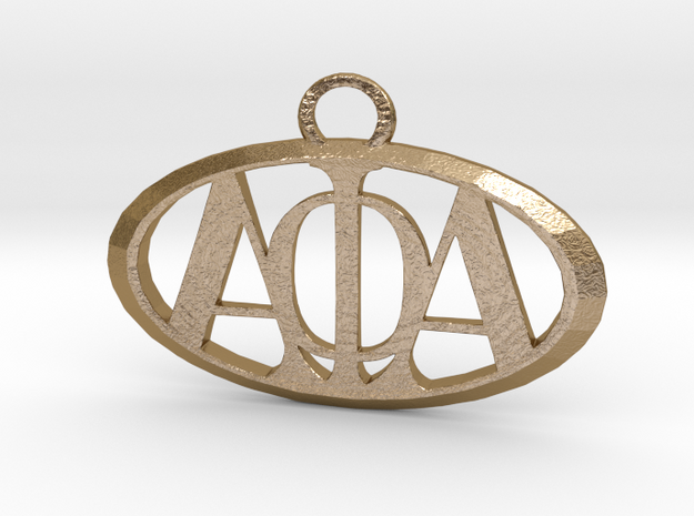 Alpha Phi Alpha Pendant in Polished Gold Steel