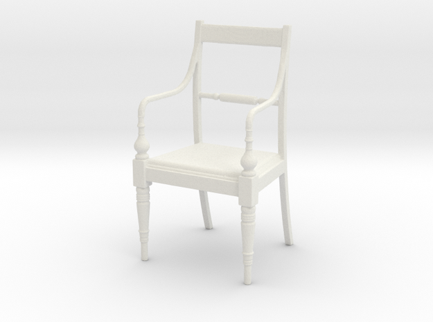 Chair With Arms in White Natural Versatile Plastic