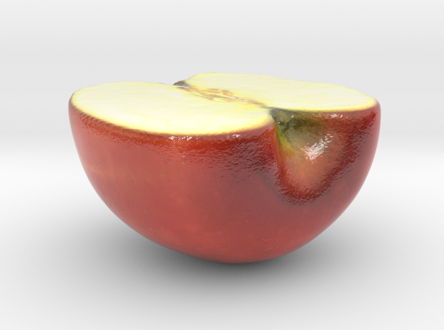 The Apple-2-Half-mini in Glossy Full Color Sandstone