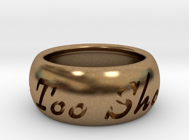 This Too Shall Pass ring size 4.5 in Natural Brass