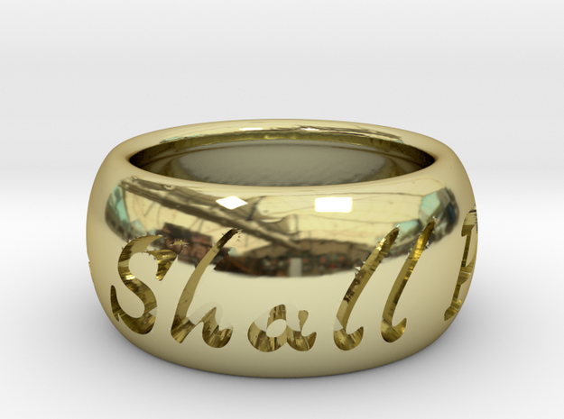 This Too Shall Pass ring size 5 in 18k Gold Plated Brass